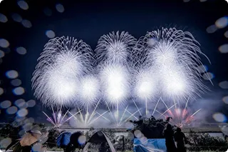 写真:やつしろ全国花火競技大会