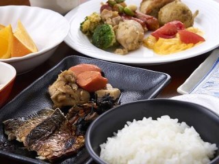 写真:朝食バイキングメニュー