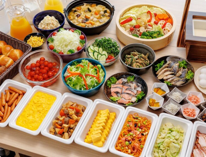 写真：朝食ビュッフェ