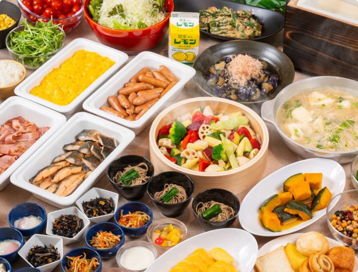 写真:朝食ビュッフェ