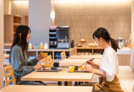 写真:朝食ビュッフェ